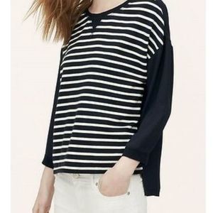 Ann Taylor LOFT Striped Long Sleeve Shirt Size Small